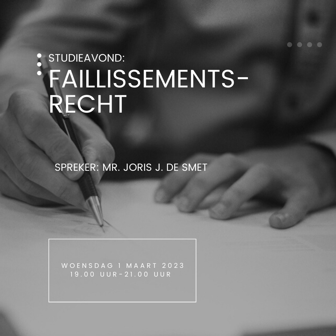Studieavond Faillissementsrecht - Joris J. De Smet