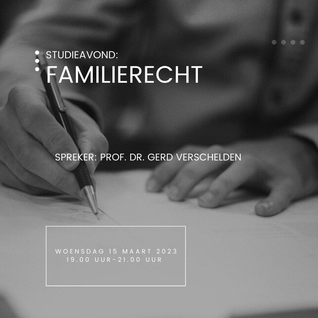 Studieavond Familierecht - Prof. Gerd Verschelden